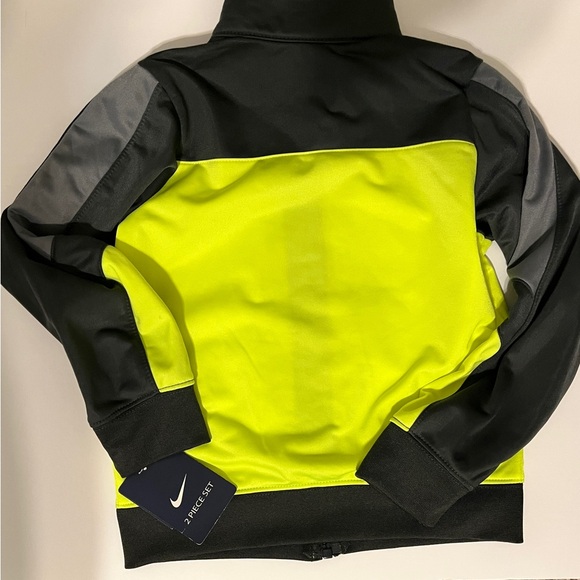 Nike Dark Grey and Neon Green Tracksuit - Picture 3 of 5